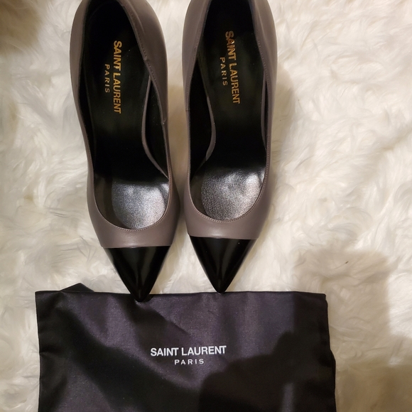 Saint laurent Janis two tone cap pump - Picture 14 of 14